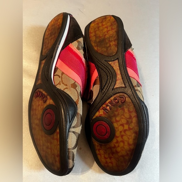 Coach JENNY Signature Trainers Sneakes Sz 8 Women Elastic Closure Patent - Picture 7 of 12